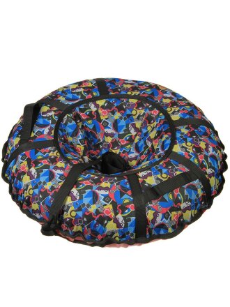 Санки-ватрушка Дизайн, 80 см, 70 кг, с буксировочным тросом, с ручками, с молнией, УВ-дизм-0,8_JARM-01