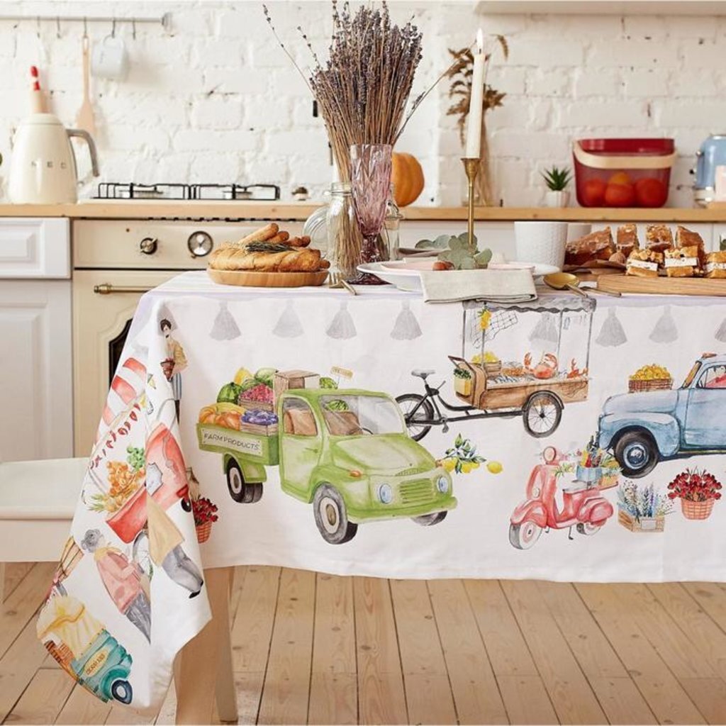 Скатерть «Этель» Food market 180х147 см, 100% хлопок, саржа 190 г/м2, 4645837