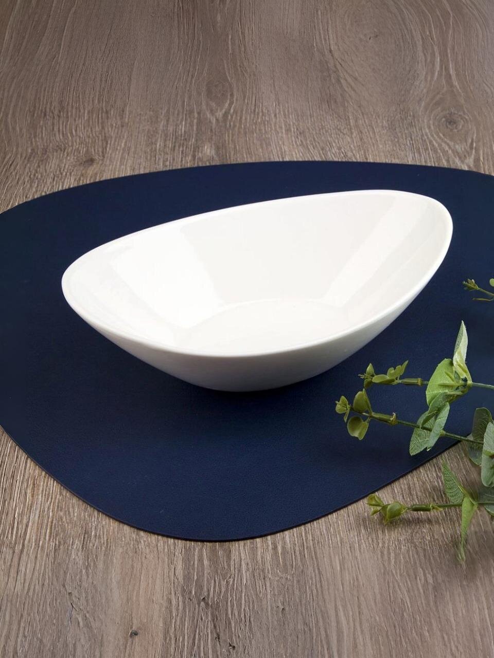 Салатник фарфор, фигурный, 8 см, 0.7 л, 23.5х14.5х8 см, Маршмеллоу, 0530113