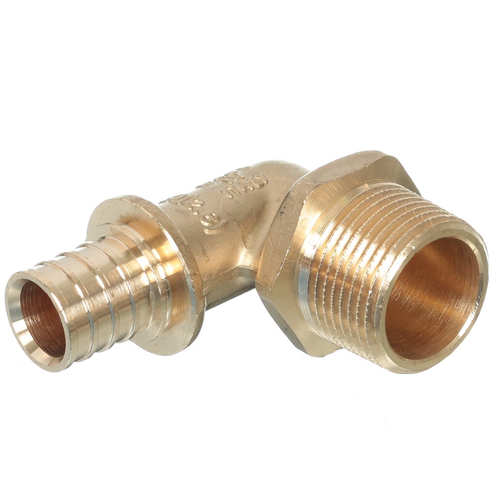 Уголок d20х3/4", 90 °, латунь, наружная резьба, Stout
