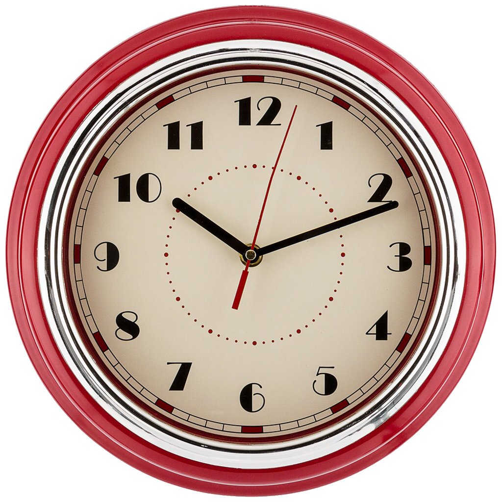Часы настенные кварцевые lovely home 29,8x29,8x9,5 см цвет: красный, 220-353