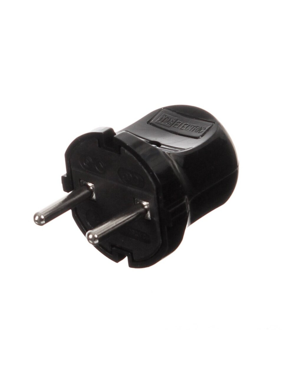 Вилка без заземления, 6 А, IP20, 250 В, черная, TDM Electric, SQ1806-0002