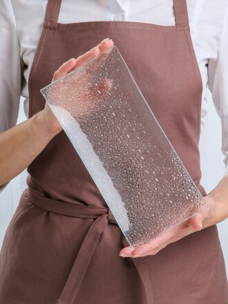 Блюдо стекло, прямоугольное, 13х26 см, Y110