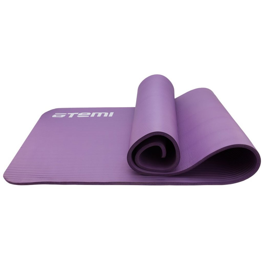 Коврик для йоги и фитнеса Atemi, AYM05PL, NBR, 183x61x1,0 см, фиолетовый, 00-00005938