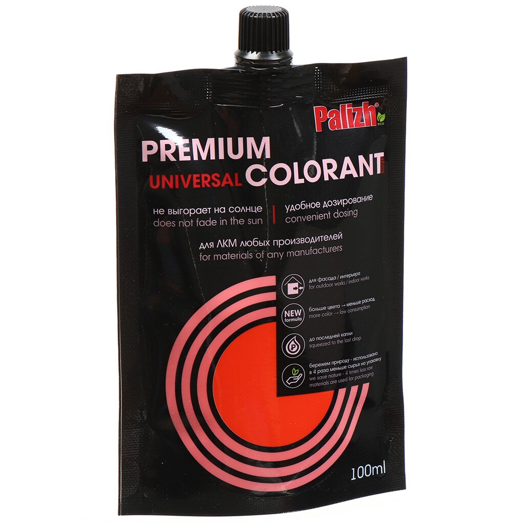 Колер Palizh, Premium фасад, красный мак, 100 мл колер palizh premium фасад гранат 100 мл