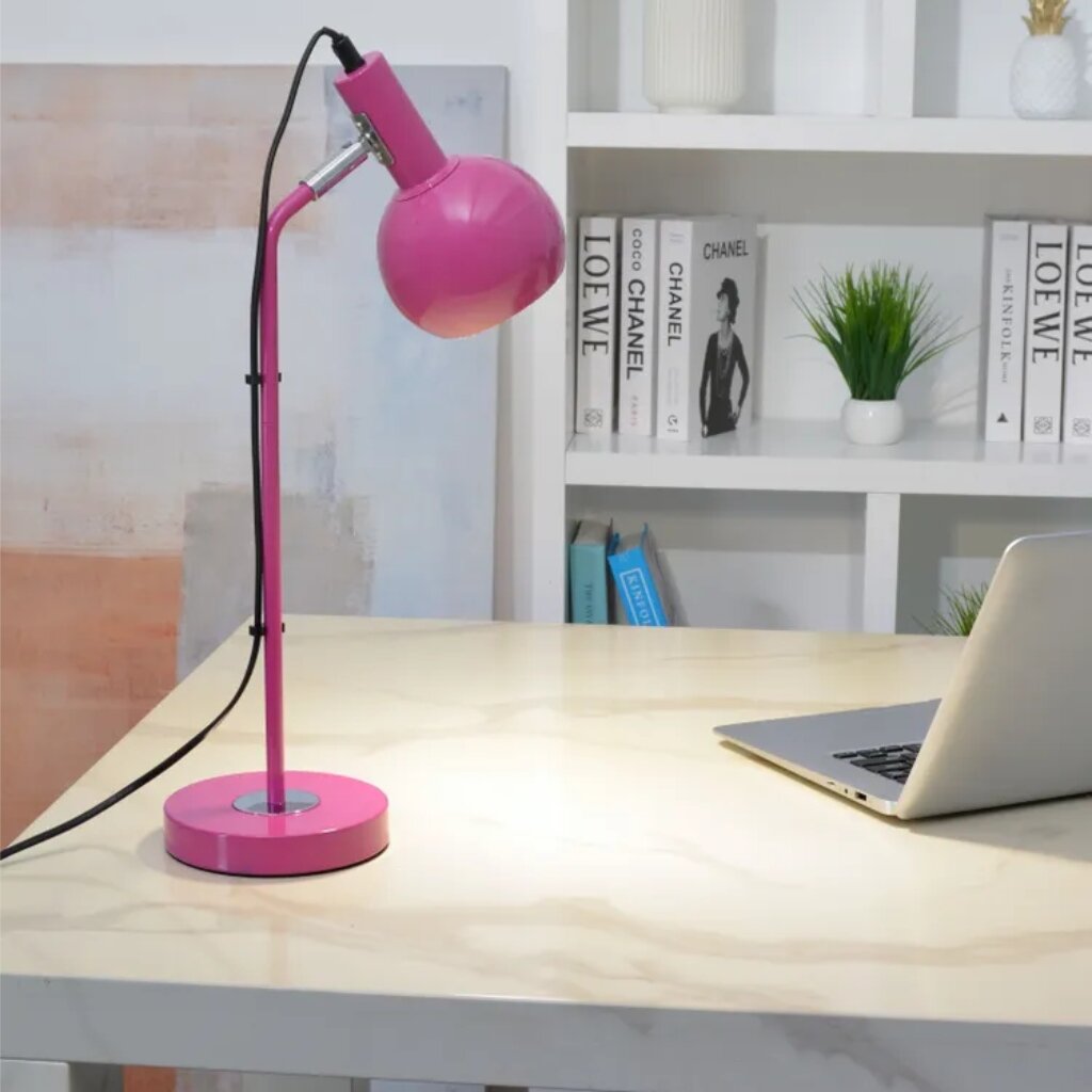 Светильник настольный E14, 60 Вт, розовый, абажур розовый, Uniel, UML-B702 E14, UL-00010160 перезаряжаемый светодиодный светильник для чтения для шеи