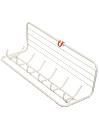 Вешалка настенная 6 крючков, с полкой 80, 22х73х26.5 см, сталь, ЗМИ, ВСП80Б, белая