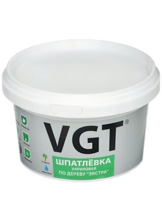 Шпатлевка VGT, Экстра, акриловая, по дереву, для внутренних работ, сосна, 1 кг