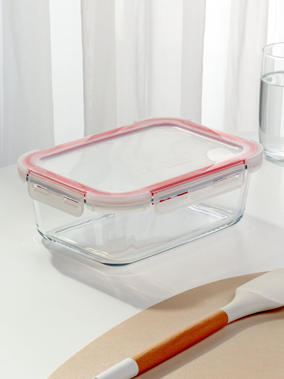 Форма для запекания стекло, 1.8 л, квадратная, с крышкой, Borcam, BAKE&amp;amp;STORE, 59574