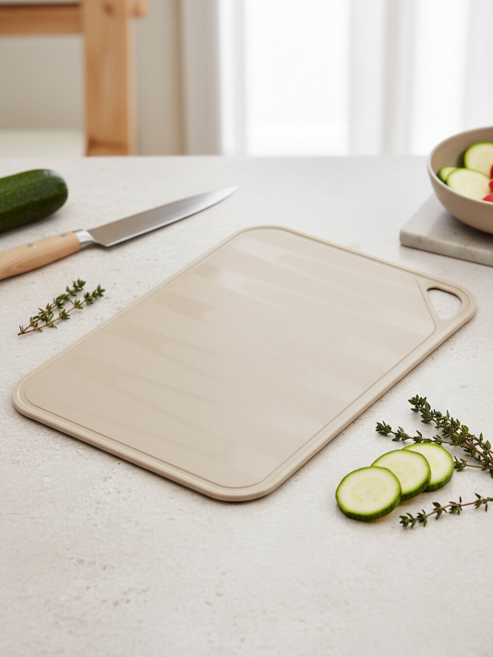 Доска разделочная пластик, 33х24х0.5 см, с ручкой, латте, прямоугольная, Sugar&amp;amp;Spice, Honey, SE149912005