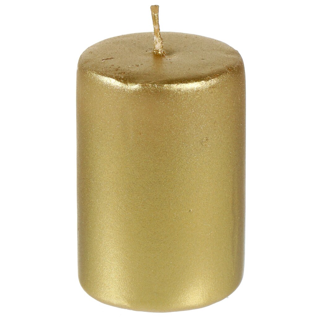 Свеча декоративная, 6х4 см, цилиндр, золото, 13 8191 30 00 свеча декоративная 10х5 см колонна bartek candles розовая