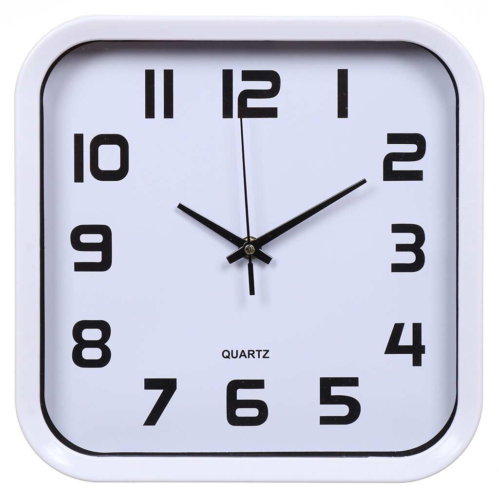 Часы настенные, 28 см, квадратные, Классика, Y4-3346 часы настенные 30 см белые классика y4 3345