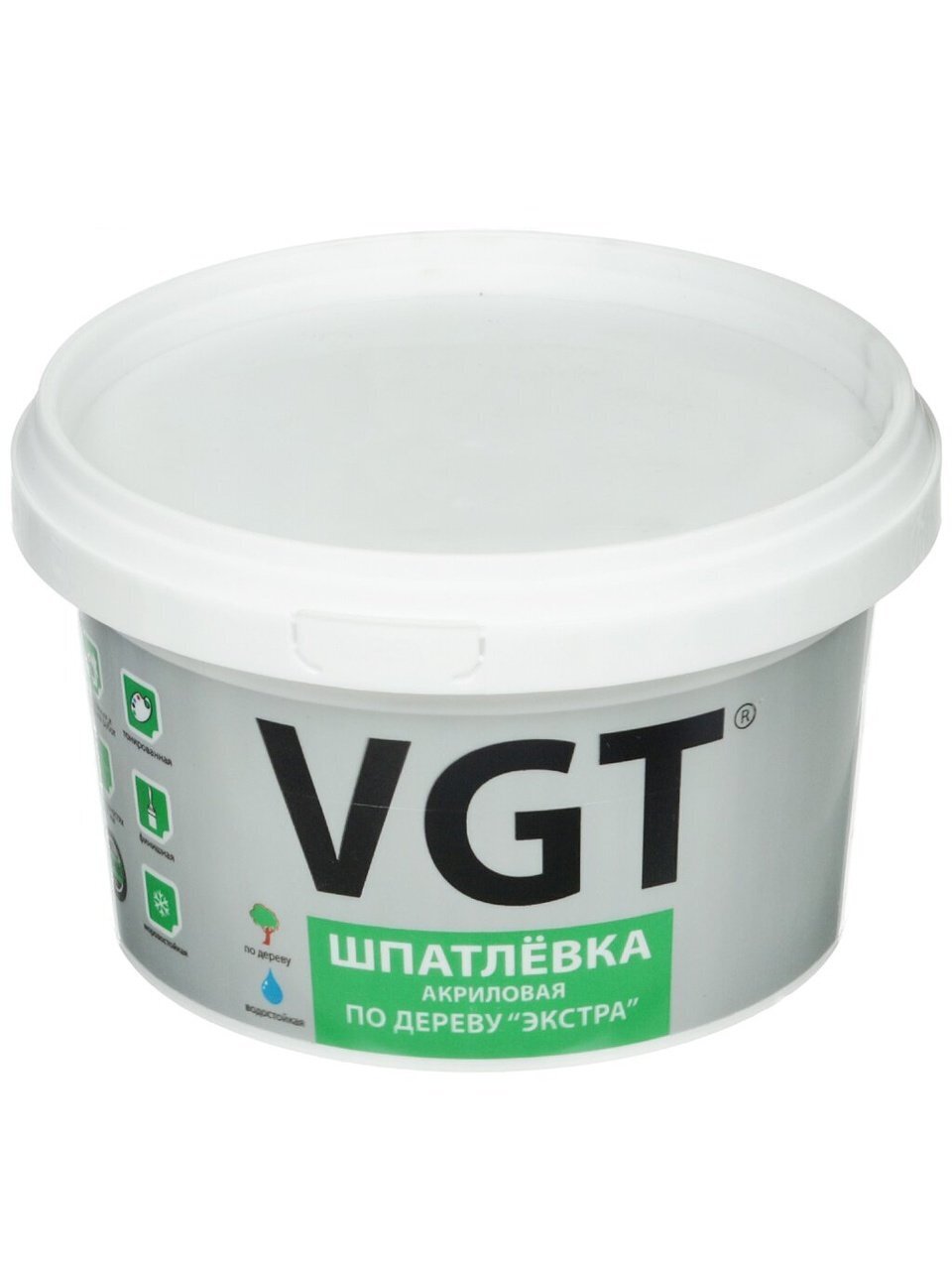 Шпатлевка VGT, Экстра, акриловая, по дереву, для внутренних работ, береза, 1 кг