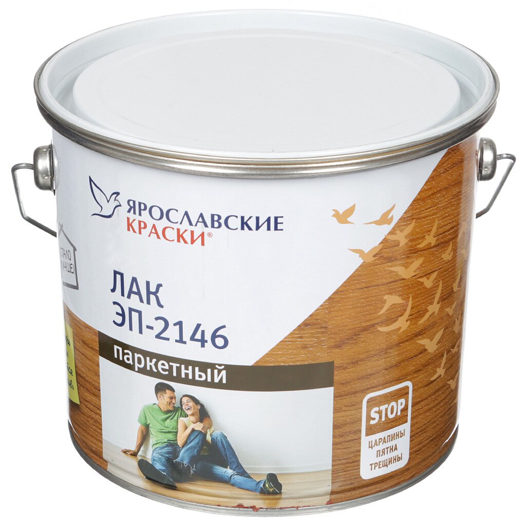Лак Ярославские Краски, ЭП-2146, паркетный, полуглянцевый, эпоксидный ...