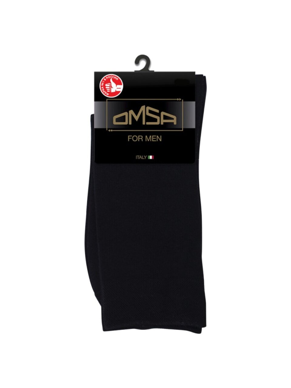 Носки для мужчин, хлопок, Omsa, Classic, черные, р. 45-47, 204