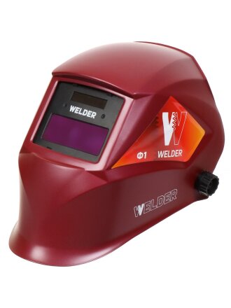 Маска сварочная хамелеон, автозатемнение, Welder, Pro Ф1, 3-11 DIN, 90х35 мм, бургунди, WDP-Ф1СБ-П