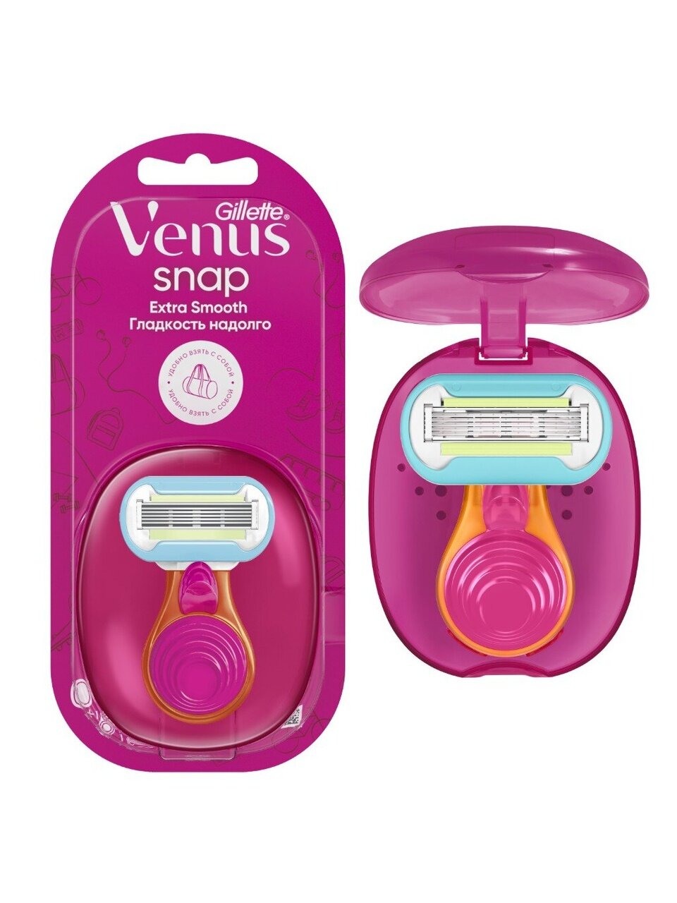 Станок для бритья Venus, Snap Embrace, для женщин, 5 лезвий, 1 сменная кассета, 0050001339