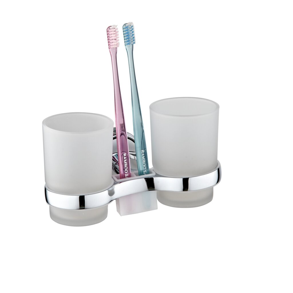 Стакан для зубных щеток, стекло, РМС, A6021 подставка для зубных щеток raindrops аквамарин стекло синий