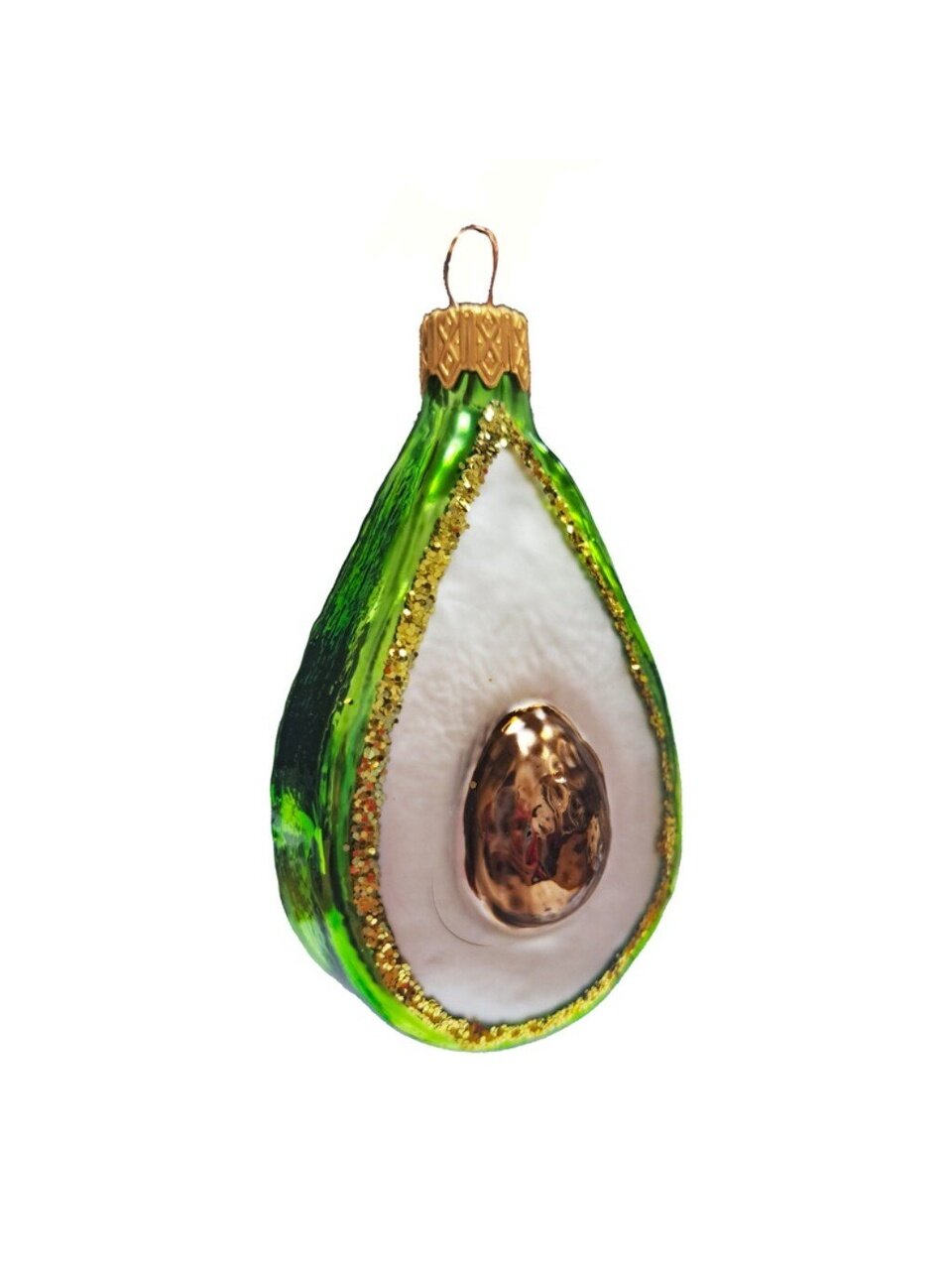 Елочное украшение Тропическое авокадо, 8.5 см, в подарочной упаковке, ФУ-773