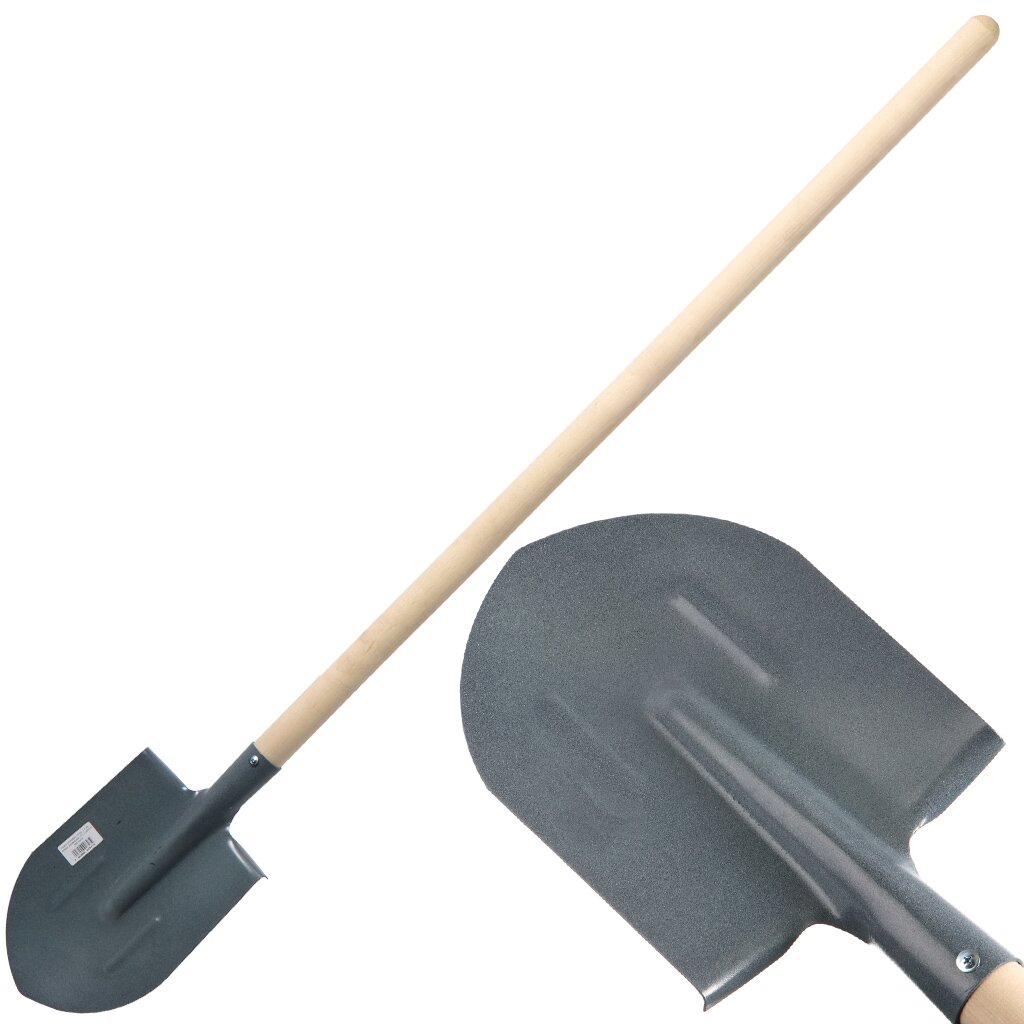 Лопата штыковая, сталь, 1.5 мм, черенок деревянный, СП, с ребром жёсткости алюминиевый черенок для лопаты fachmann