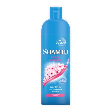 Шампунь Shamtu, Блеск и объем с экстрактом японской вишни, для окрашенных волос, 500 мл
