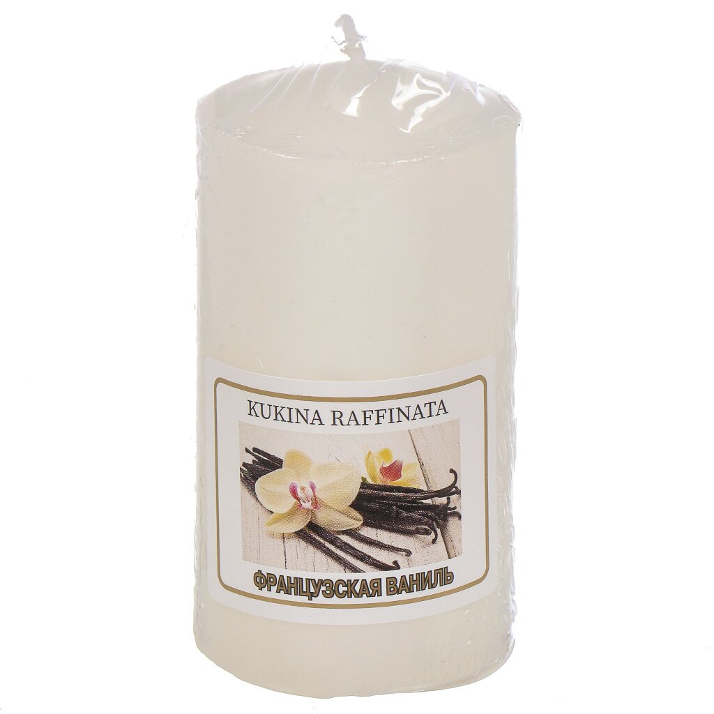 Свеча ароматическая, 10х5 см, столбик, Французская ваниль, 500050 свеча столбик ароматизированная 12х5 6 см дыня