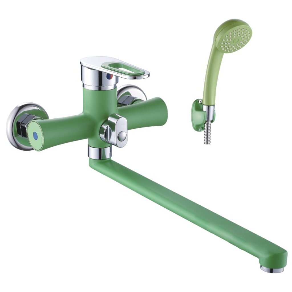 Смеситель для ванны, Эверест, с картриджем, зеленый, B22-274E смеситель для ванны эверест с картриджем зеленый b22 274e
