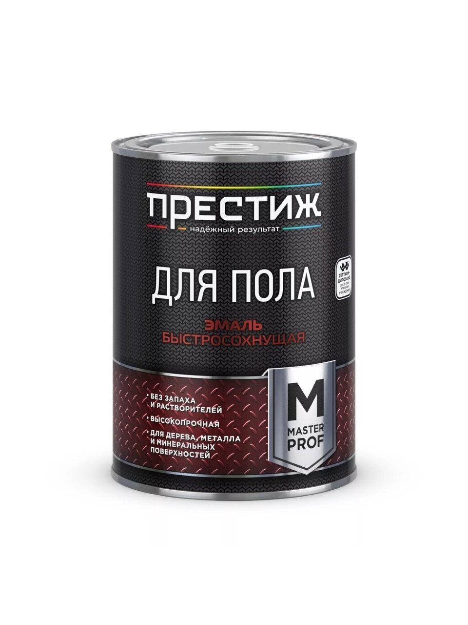 Эмаль Престиж, Мастер, для пола, быстросохнущая, акриловая, полуглянцевая, красно-коричневая, 0.9 кг