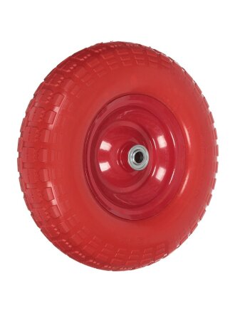 Колесо для тачки полиуретан PU, 4.00-6, втулка D16 мм