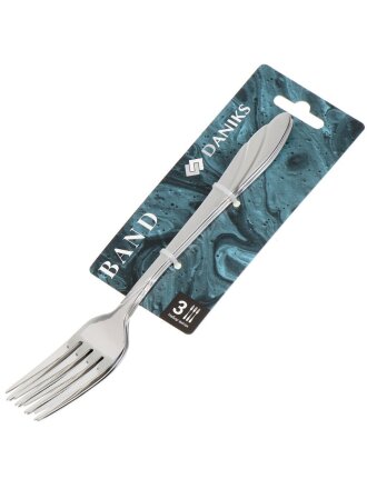 Вилка нержавеющая сталь, 3 предмета, столовая, Daniks, Band