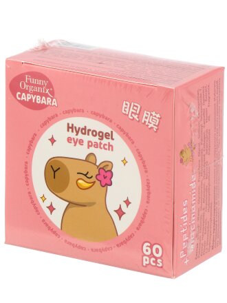 Патчи гидрогелевые для кожи вокруг глаз, Funny Organix, Capybara, с пептидами, 90 г, Увлажняющие