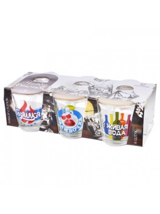 Стопка стекло, 50 мл, 6 шт, Декостек, Крепкие напитки, 1250-Д