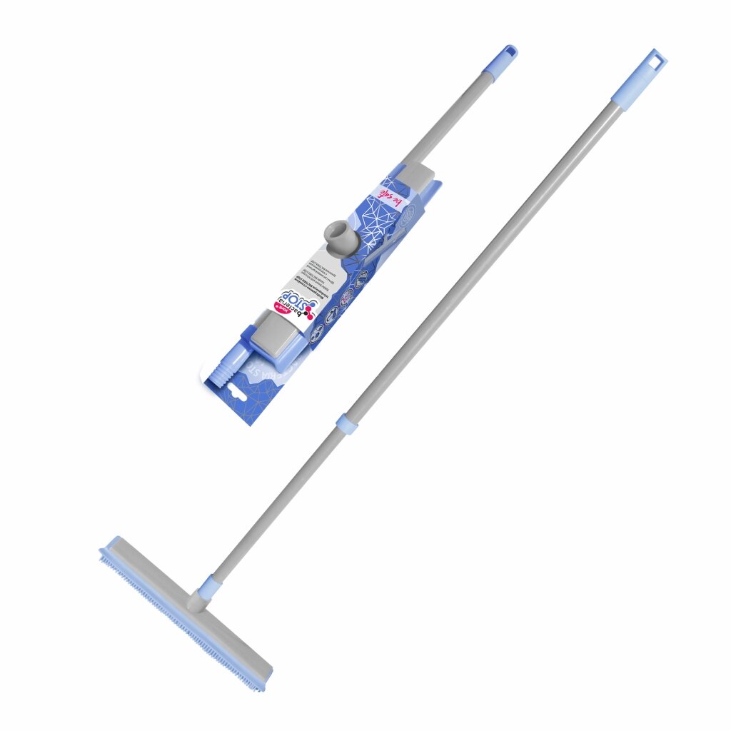 Щетка резина, 120 см, синяя, телескопическая ручка, York, Бактерия стоп, 051301