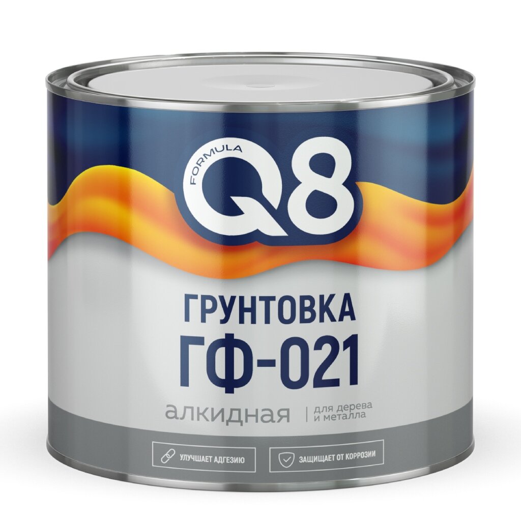 Грунтовка алкидная, Formula Q8, ГФ-021, красно-коричневая, 1.8 кг