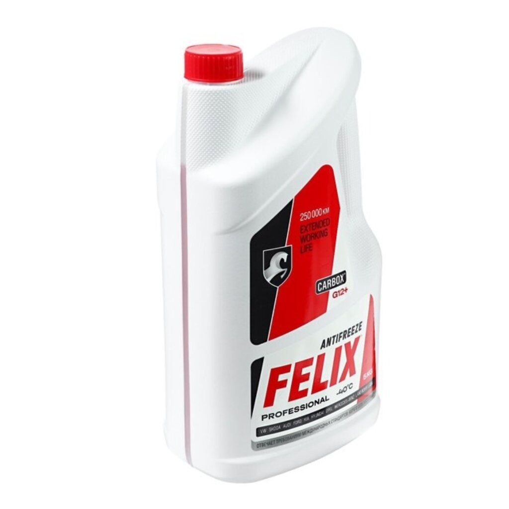 Антифриз Felix, ТС-40, G12, 5 кг, красный антифриз felix тс 40 g12 1 кг красный