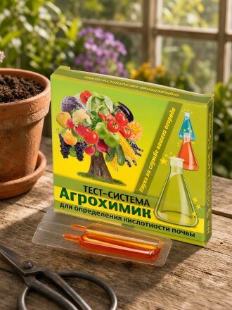 Тест-система Агрохимик, для определения кислотности почвы, 5 мл, ампулы, 5 шт