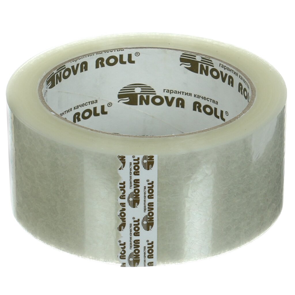 Скотч 48 мм, прозрачный, основа полипропиленовая, 66 м, Nova Roll, 0120-236Х/0116-115Х
