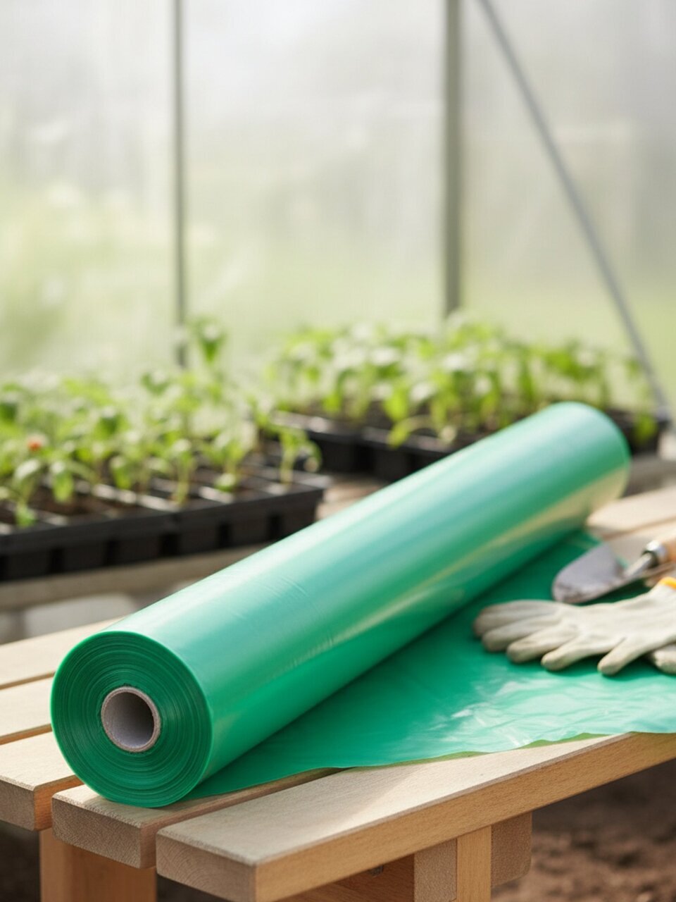 Пленка укрывная 100 мкм, рукав, 3х50 м, ГОСТ, КШ, 25 кг, cветостабилизация 2 %, ПС018