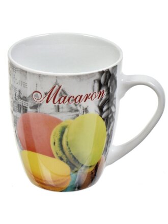 Кружка керамика, 340 мл, Макаруны, R05/607J/R03-601J, в ассортименте