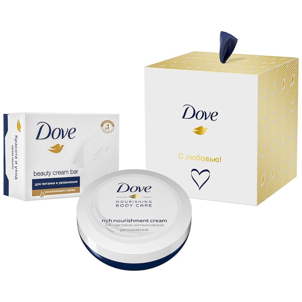 Подарочный набор Dove С любовью для Вас (крем для рук 75 г + крем-мыло 100 г)