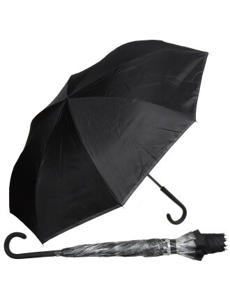 Зонт для женщин, механический, трость, 8 спиц, 80 см, Uteki, сатин, зонт-наоборот, U1300