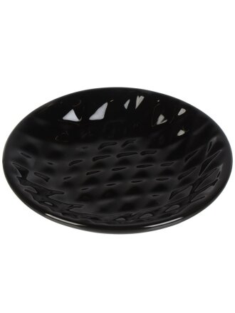 Мыльница настольная, фарфор, 11 см, черная, 60706