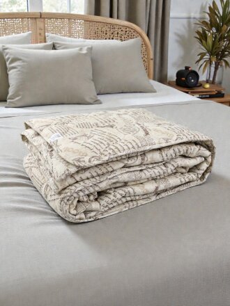 Одеяло 2-спальное, 172х205 см, Меринос, Меринос, 300 г/м2, всесезонное, чехол 100% хлопок, кант, Волшебная ночь