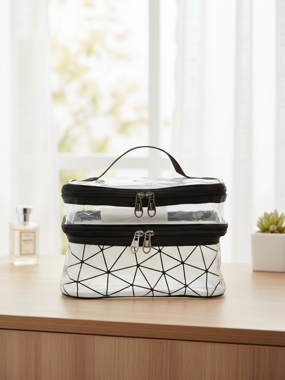 Косметичка 23х17х16 см, органайзер, A080084, прямоугольная, застежка молния, в ассортименте