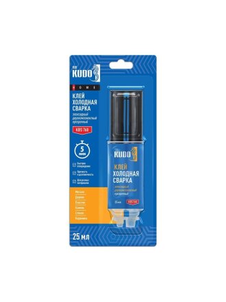 Клей KUDO, эпоксидный, прозрачный, водостойкий, двухкомпонентный, 25 мл, KBS-760, Home