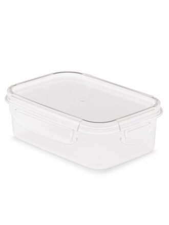 Контейнер пищевой пластик, 0.5 л, 16х11.5х5.5 см, прямоугольный, на защелках, Альтернатива, Прайм, М8500