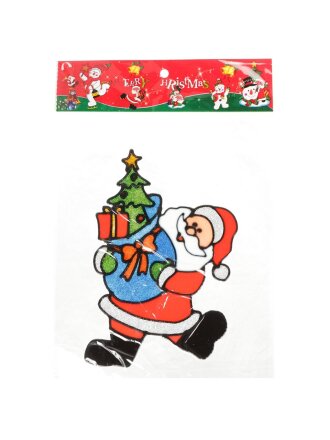 Наклейка на стекло, 20х25 см, Дед Мороз №6, SY16-114