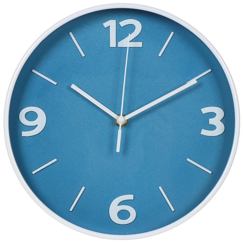 Часы настенные, кварцевые, 25 см, круглые, полимер, Y4-6886