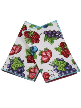 Коврик кухонный для посуды, текстиль, 30х40 см, 2 шт, в ассортименте, TDM3040-01