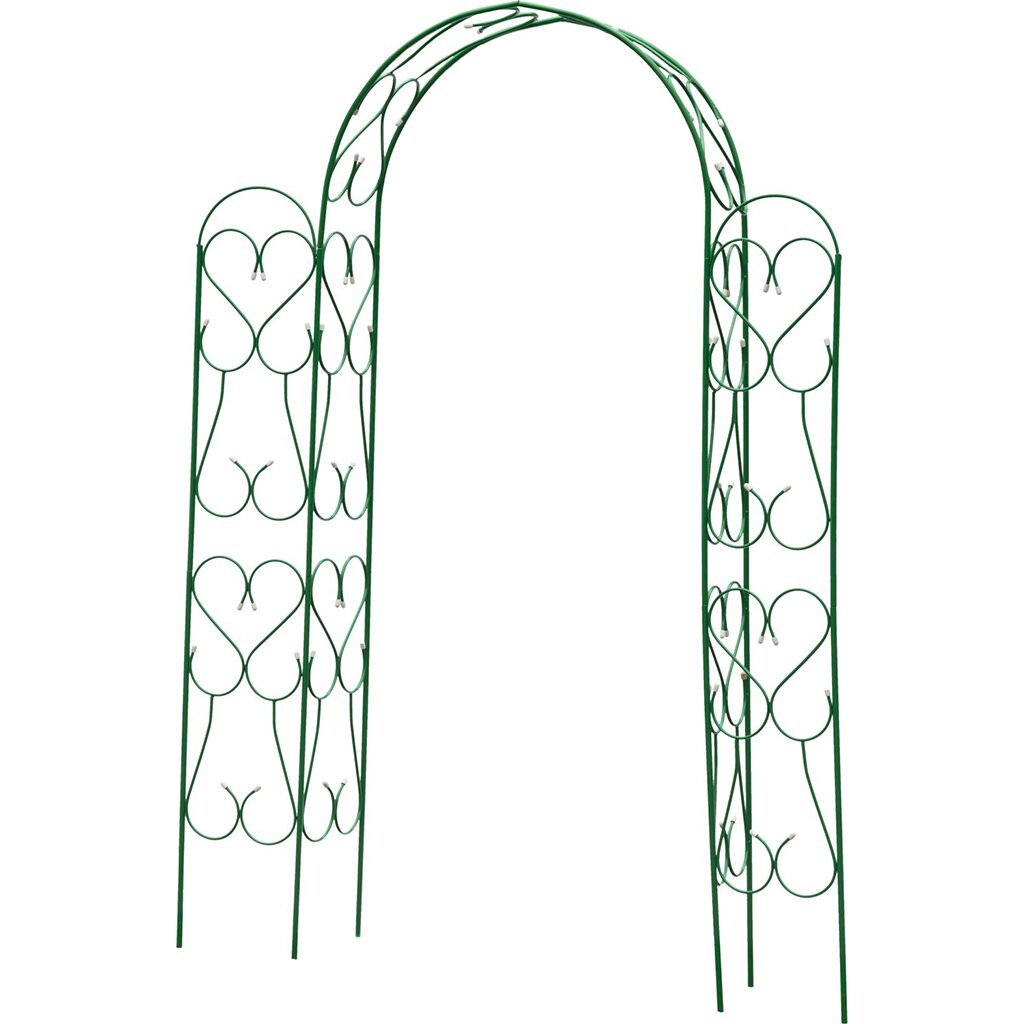 Арка для растений угловая металлическая разборная, 240х120х36 см
